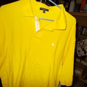 mens burberry polo yellow xxl